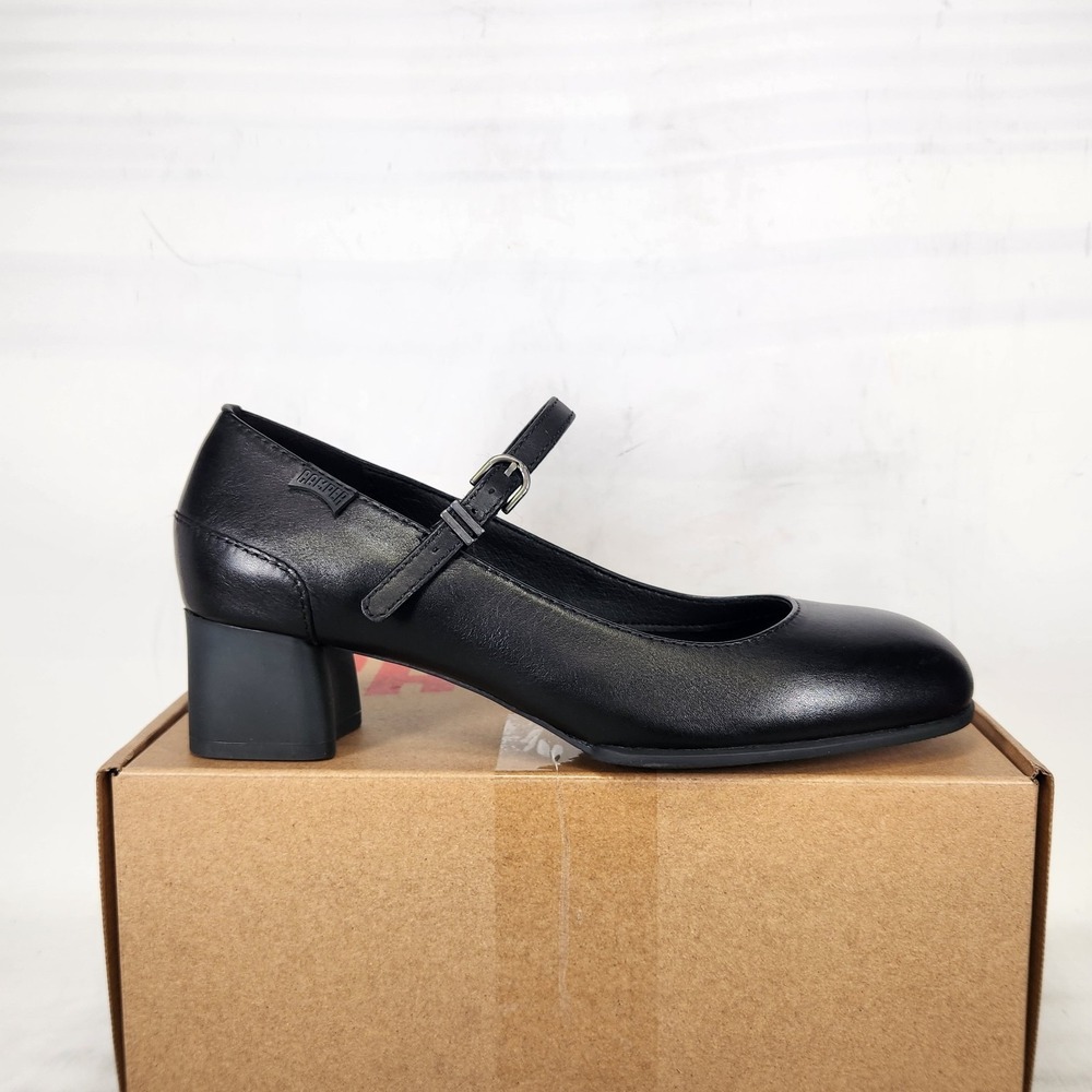 Camper Katie Mary Jane Heels Women Size 7.5 Black Leather Block Heel Buckle